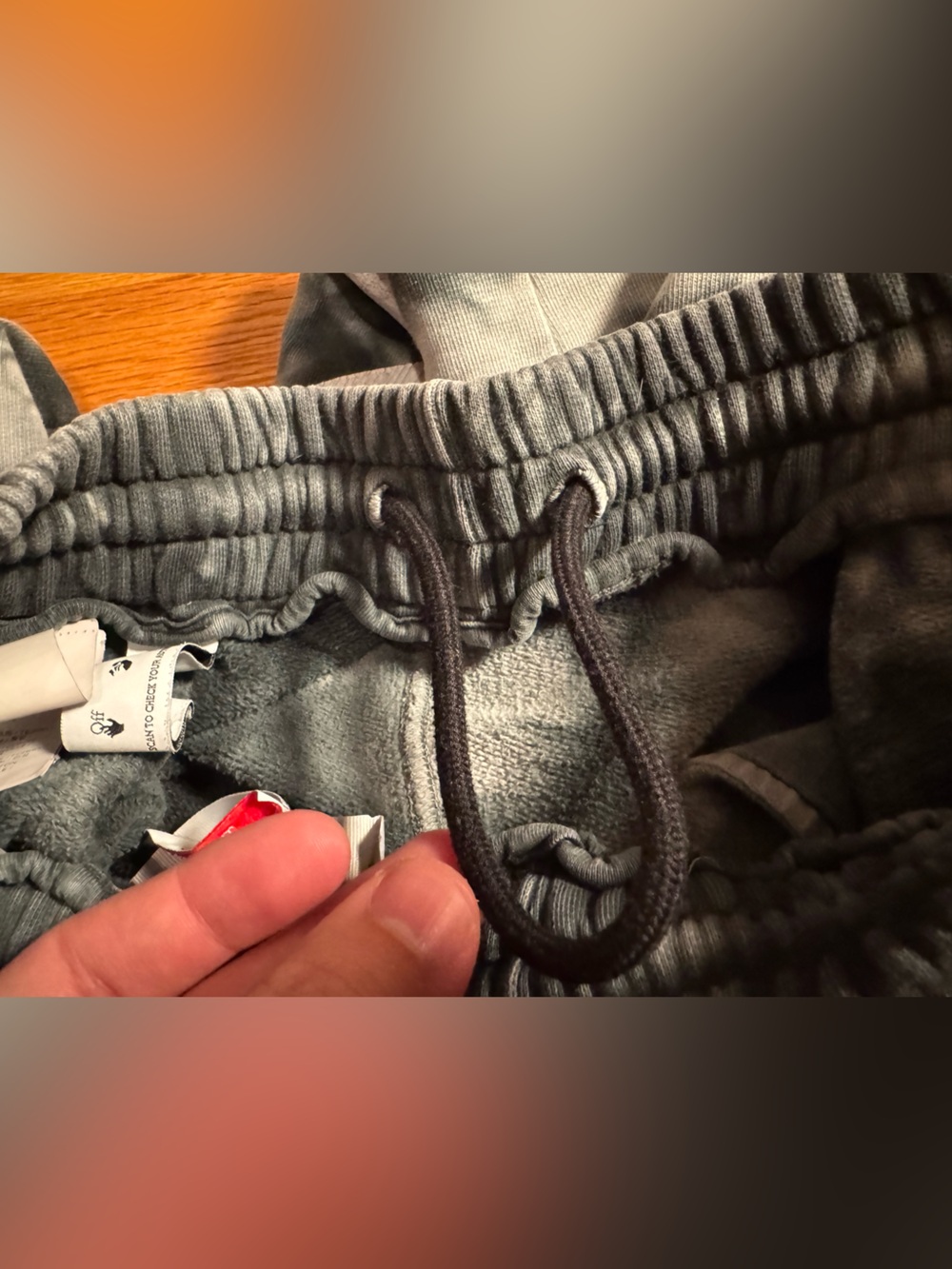 Off-White Tie Dye Bleach Wash Sweatpants *read description - Picture 15 of 16